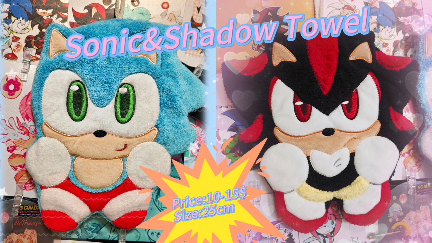 sonic shadow hand towel