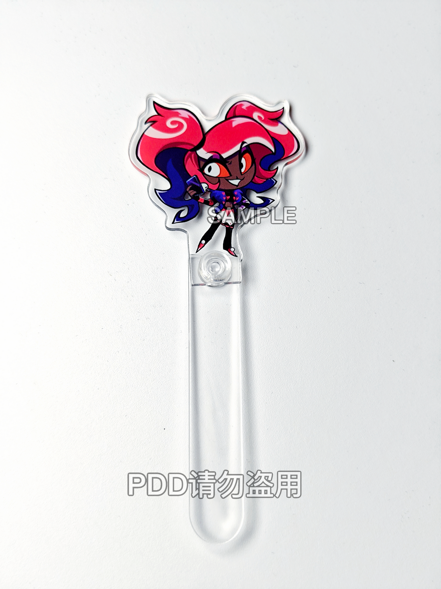 The Vees Photo Prop Stick & Holographic Detachable Acrylic Charm