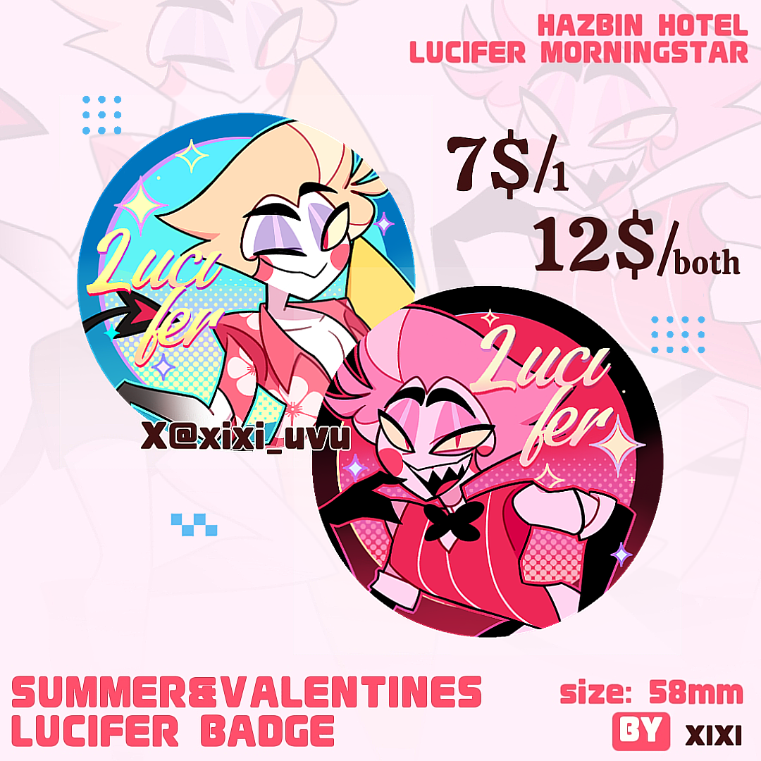 Pre-order] Summer&valentines lucifer badge – StarrToy