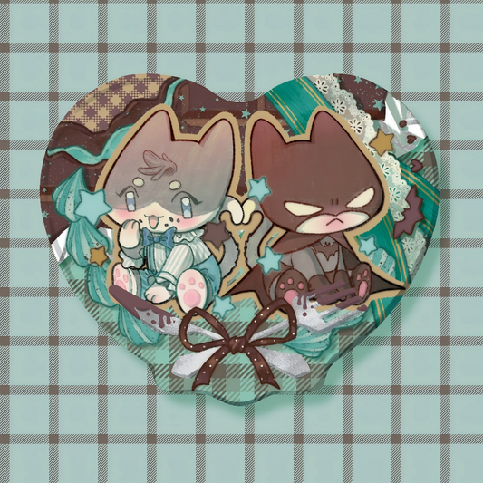 Superbat Sweet Bite Retro Dessert Series – Embossed Heart-Shaped Plate Badge