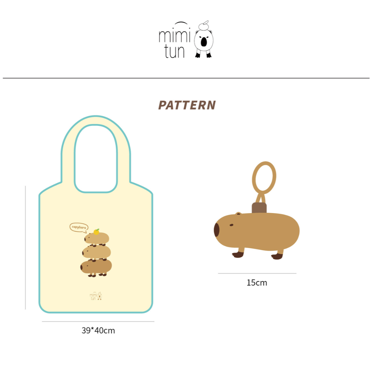 Shopping Bag and Capybara Plush Pendant