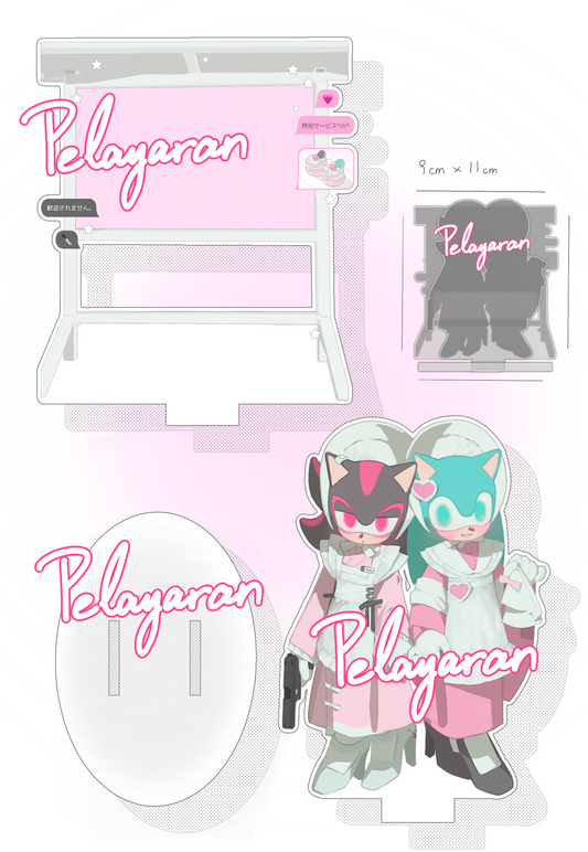 Sonic & Shadow Double-Layer Acrylic Stand