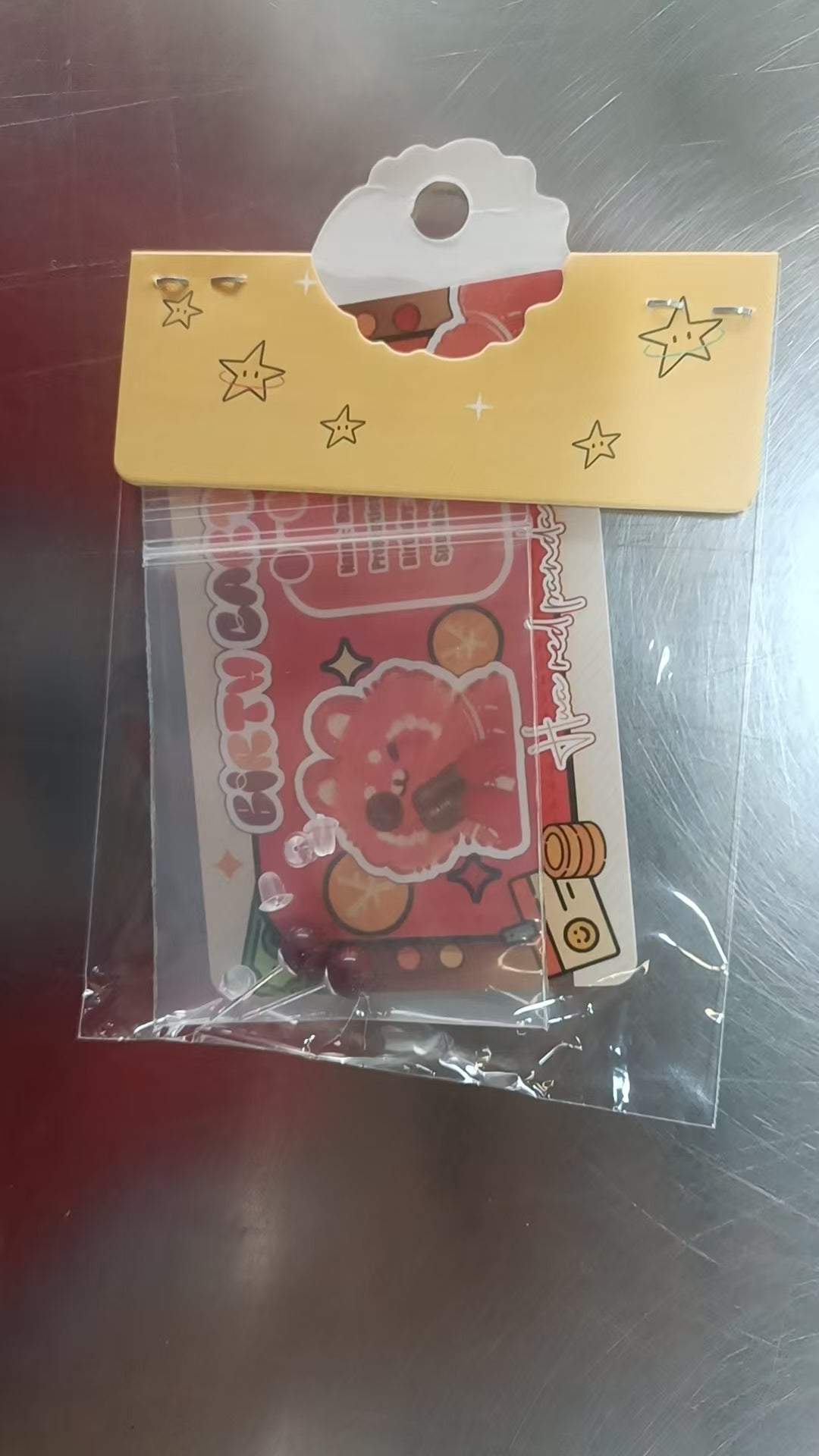 Hua Raccoon & ear stud