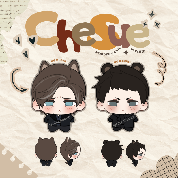Resident Evil Leon & Chris 10 cm Plushie