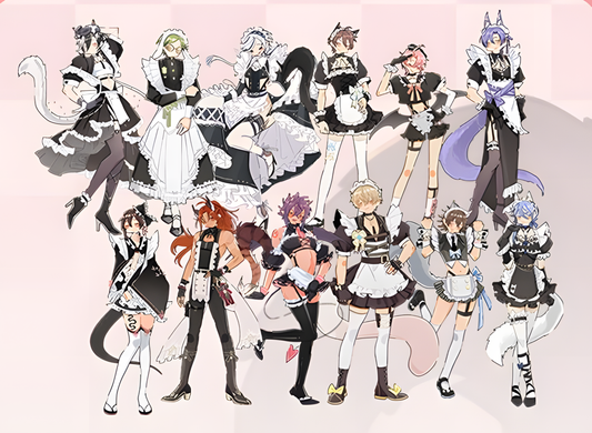 "at your service" sticker&Acrylic pendants