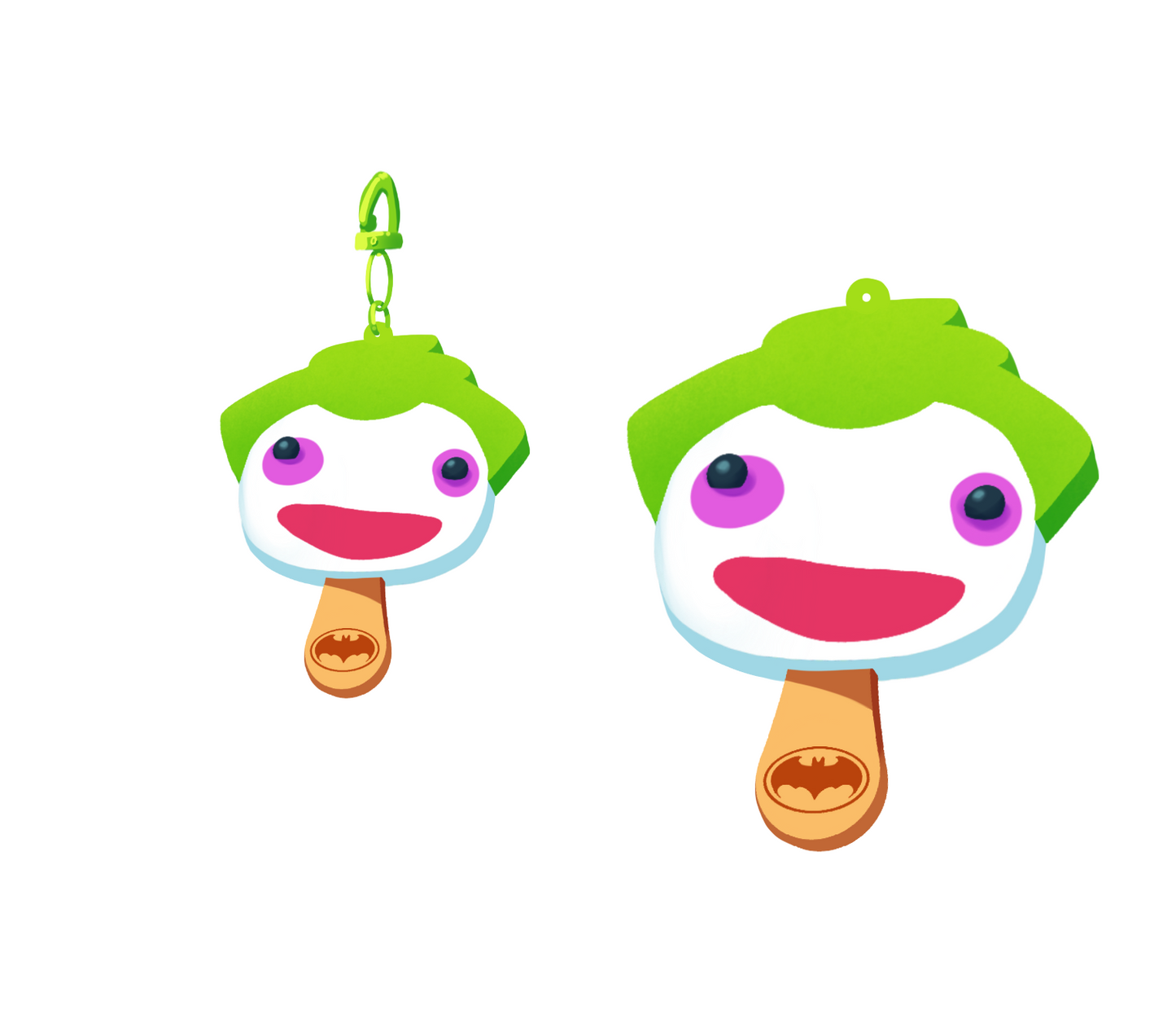 batman and joker popsicle keychain