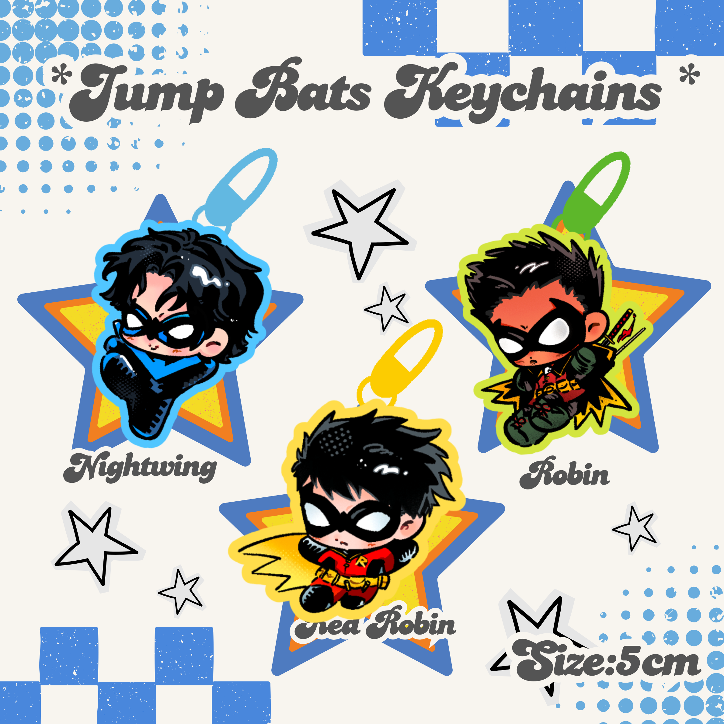 チャーム robin Pre-sale]DC jump bats keychains – StarrToy