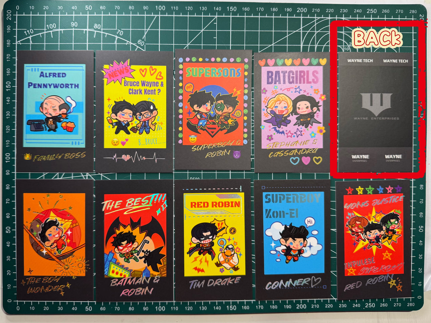 Bat-Family Polaroid-style Card