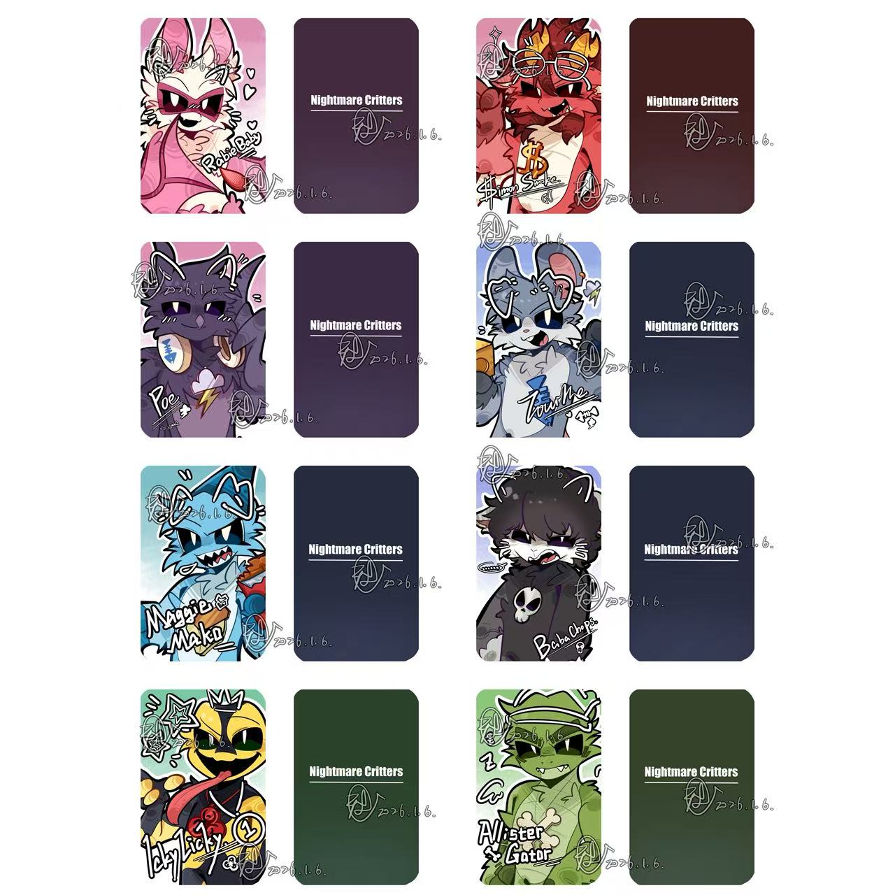 【Critters Production Base】Smiling&Nightmare Critters Photocard