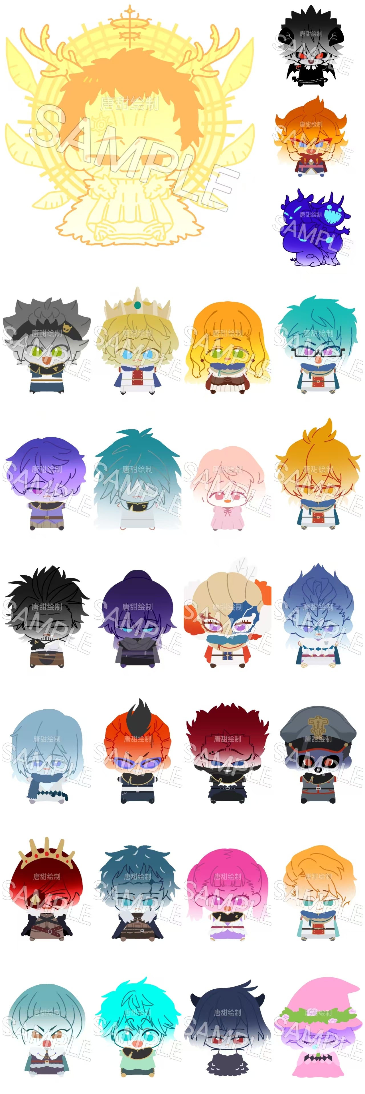 Pre-sale “Black Clover” thick acrylic ornaments