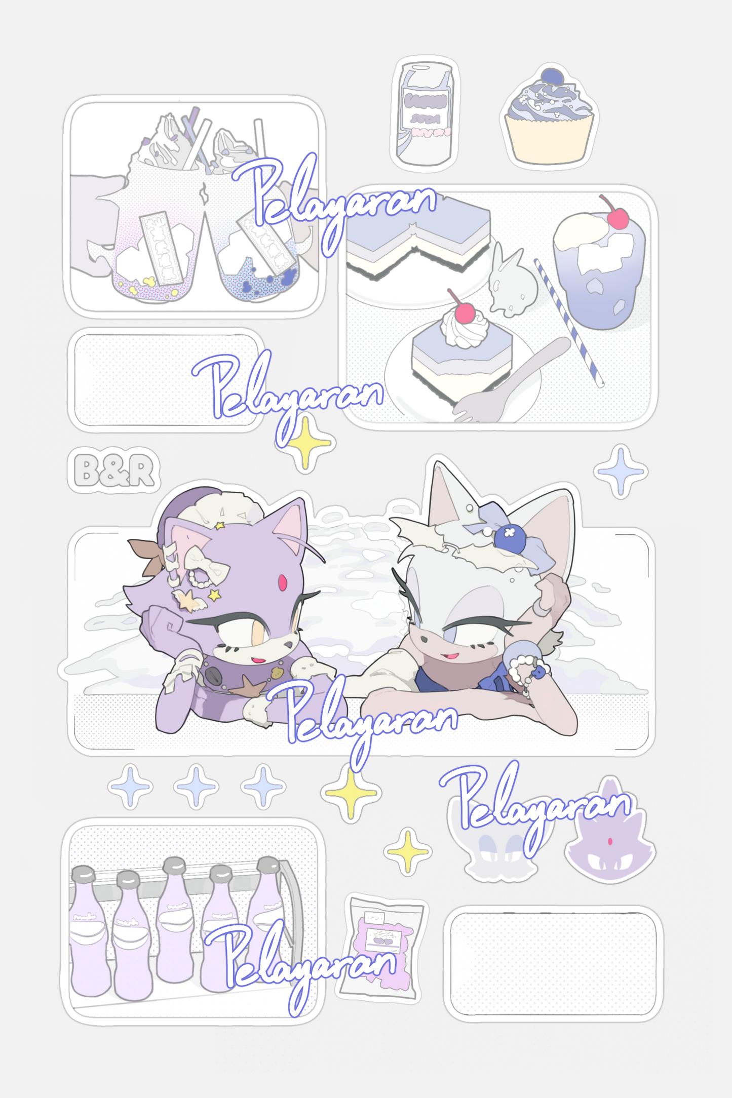 Rouge & Blaze Sticker Pack