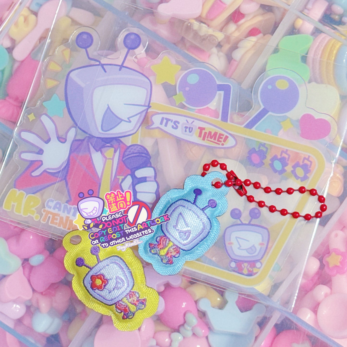 Tenna PVC Card and Woven Tag Keychain