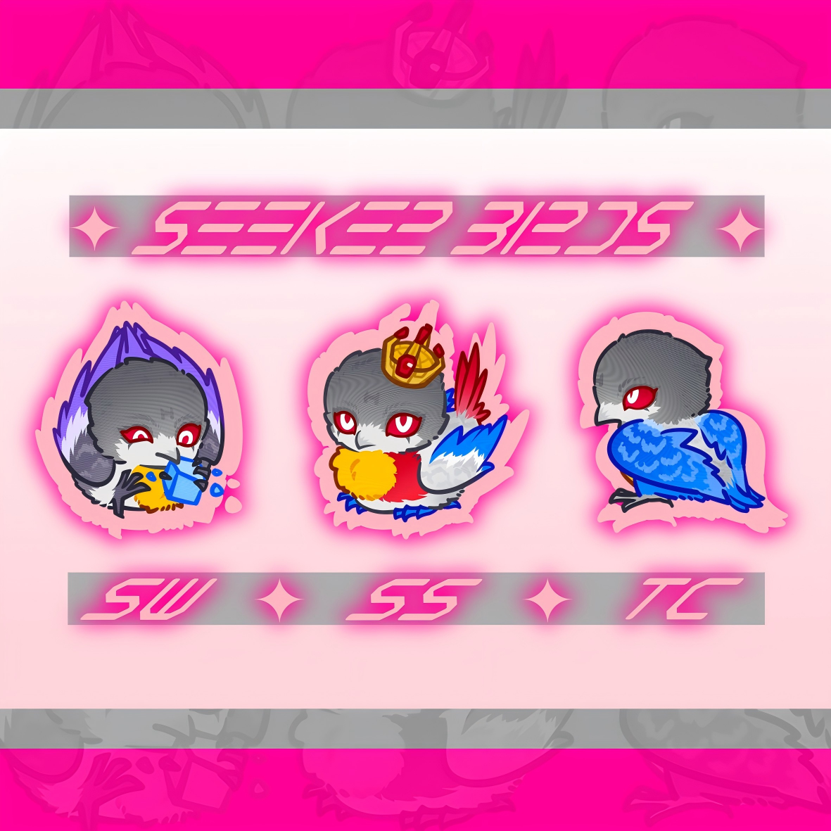 Seeker birds Acrylic stand set