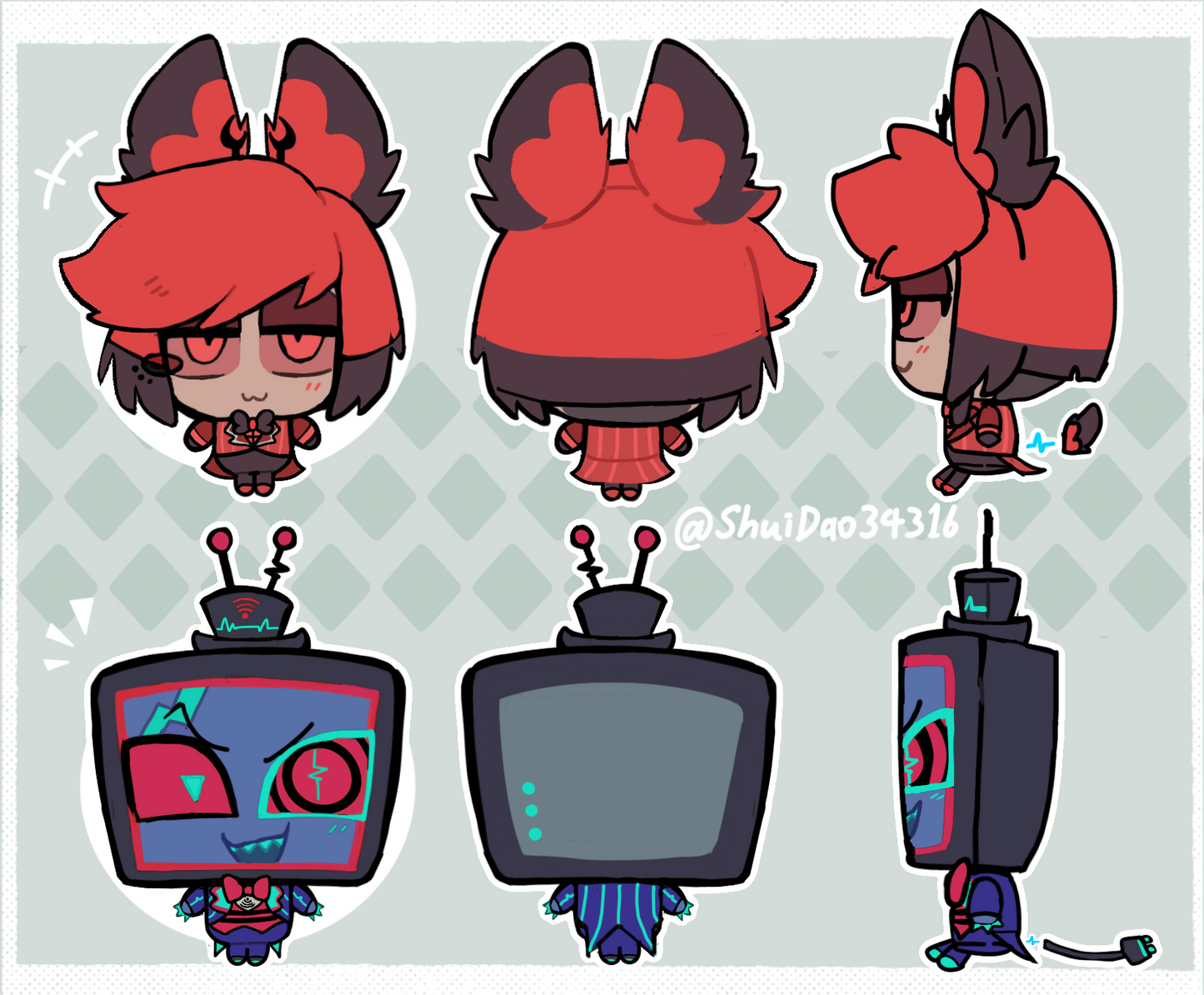 10cm Alastor & Vox Plush Dolls