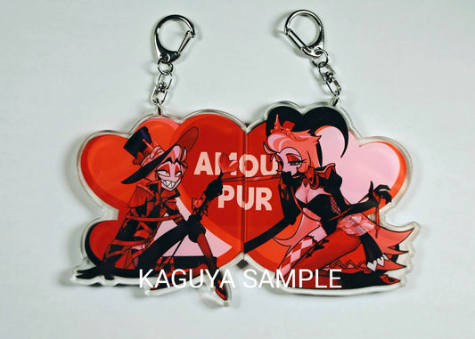 Lilith & Lucifer Valentine Magnetic Keychain