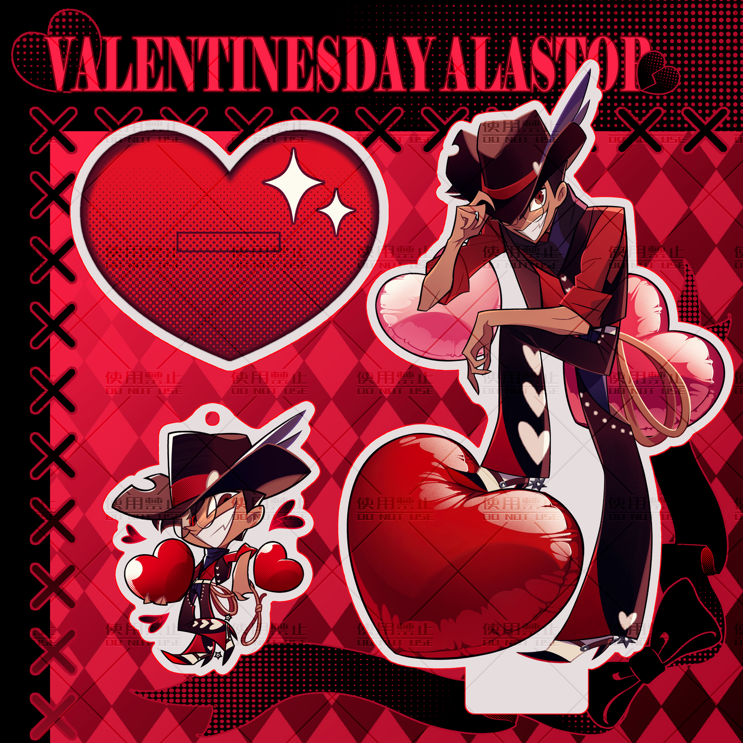 Valentine's Day Pilot Alastor Full-panel acrylic standee