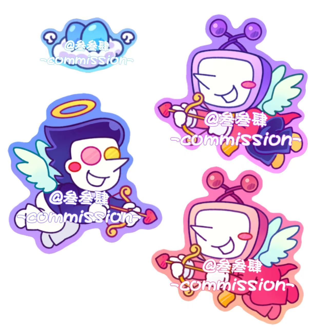 【Spamtenna】Glitter powder frosted small stickers