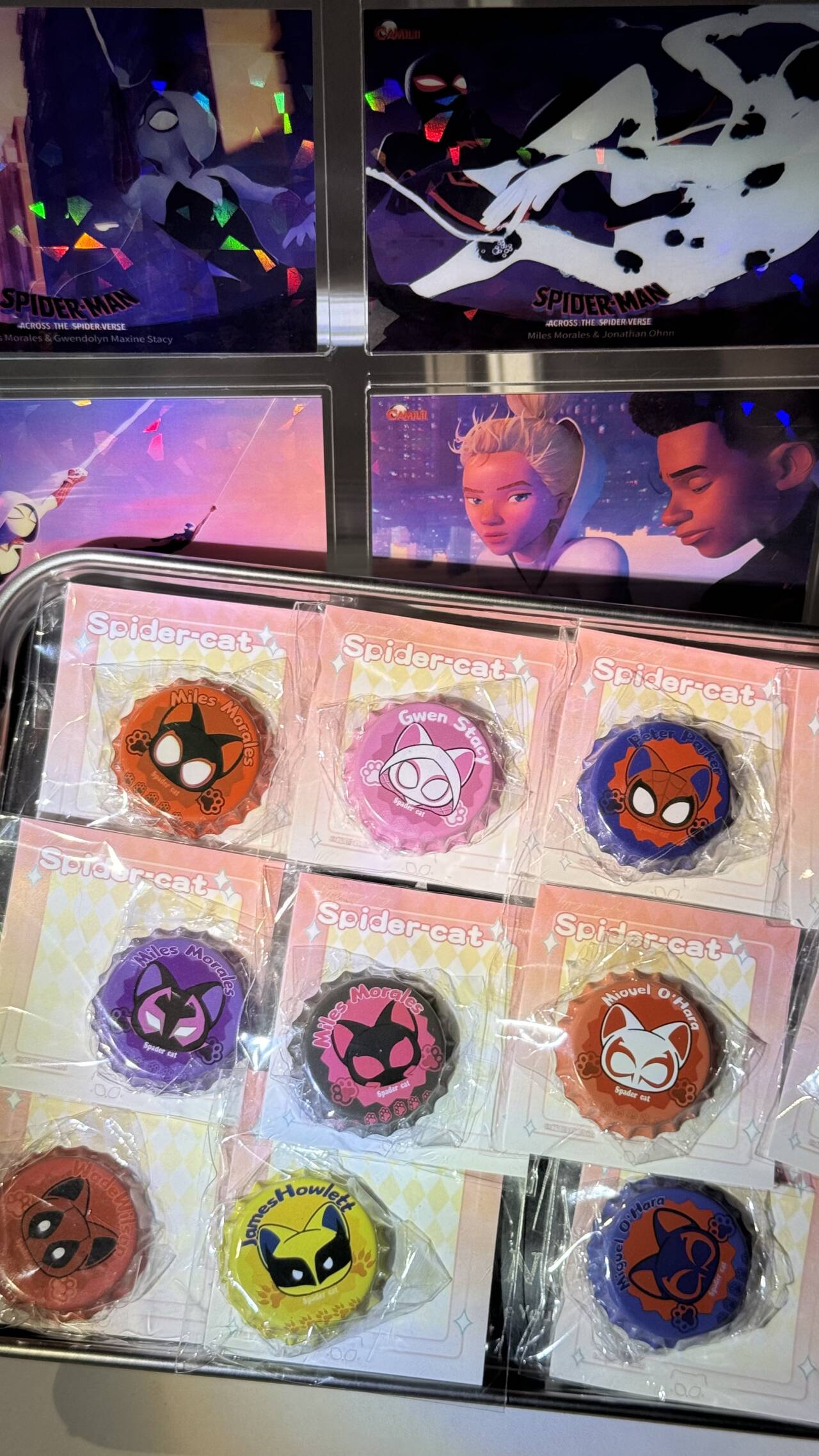 スーパーヒーロー猫のボトルキャップ冷蔵庫マグネット