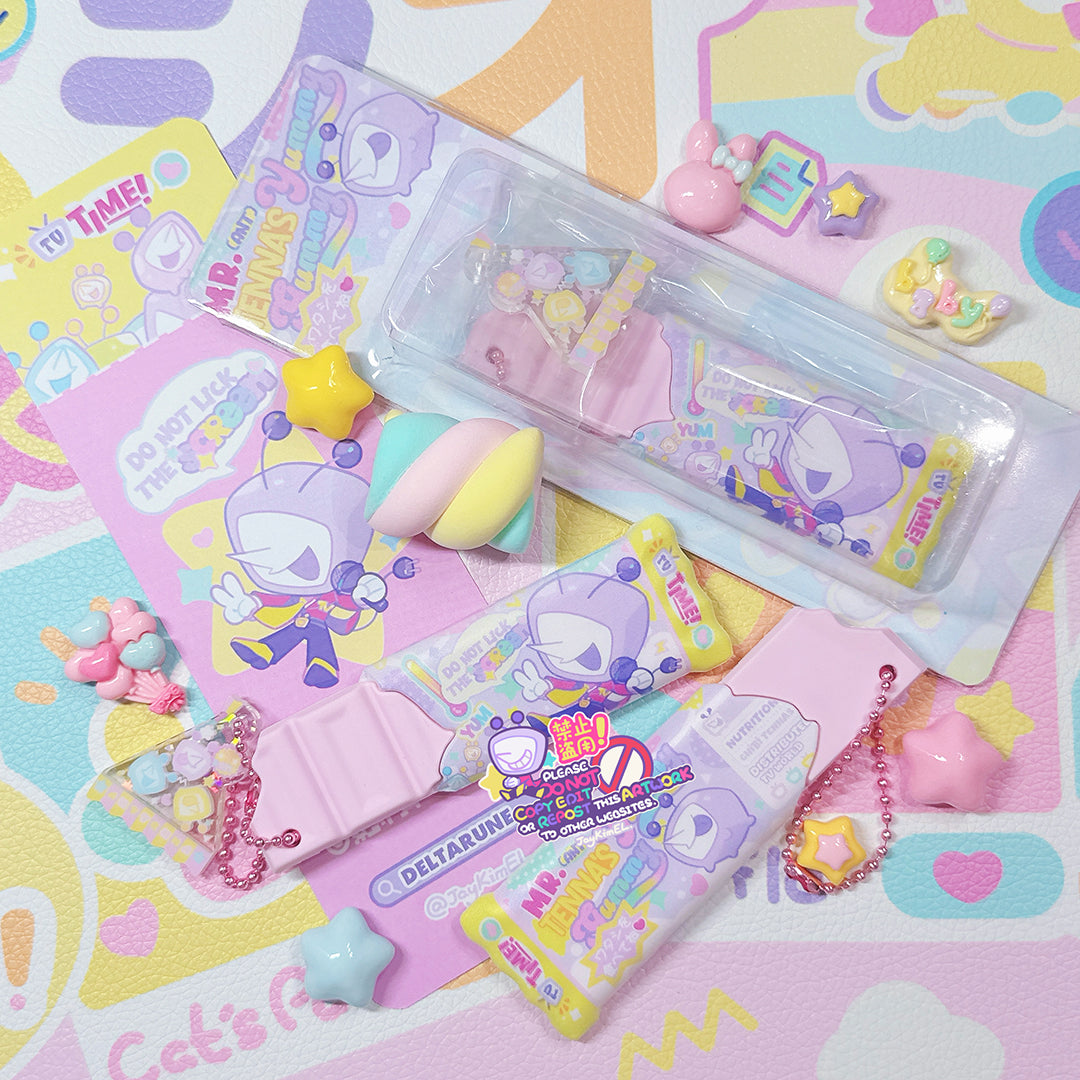 Gummy Tenna Rubber and Acrylic Charm