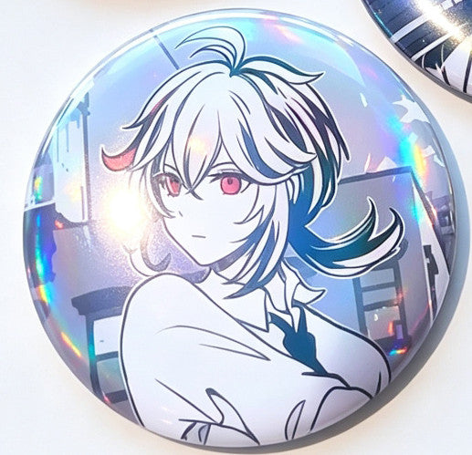 Genshin Impact Mafia AU Holographic Badge