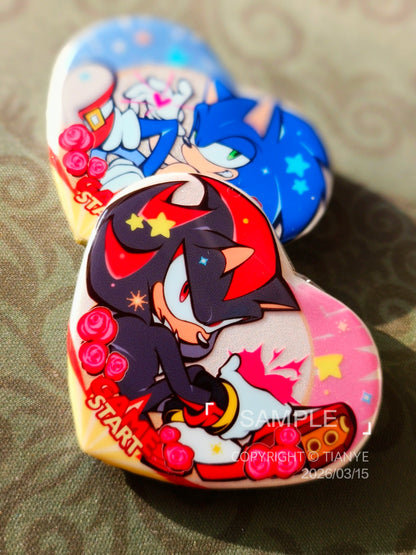 [Pre-order]Peach Heart Embossed Badge