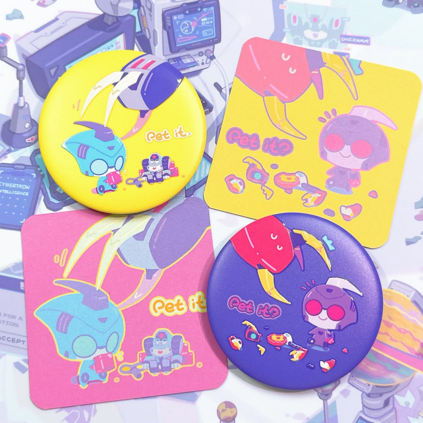 Chibi ShockBlurr Embossed Badge