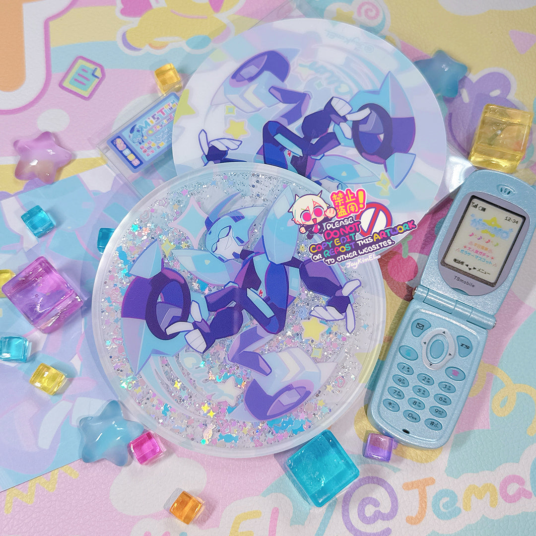 Blurr Acrylic Quicksand Glitter Coaster