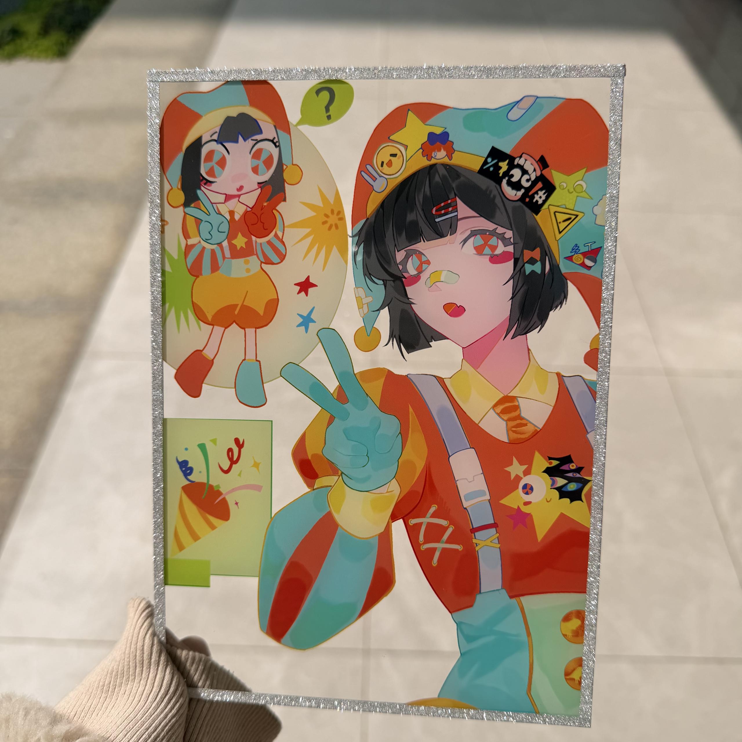 pre-sale]Pomni Colorful Party Series – Art Card & Keychain Set
