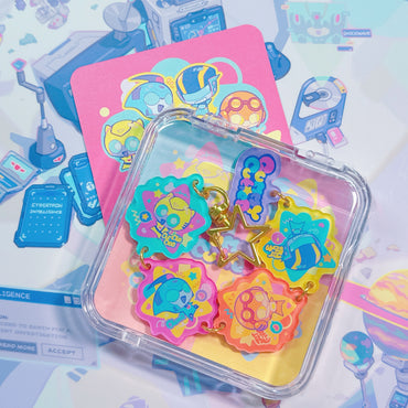 Animated Acylic Charm Bumblebee Blurr Jetfire Jetstorm