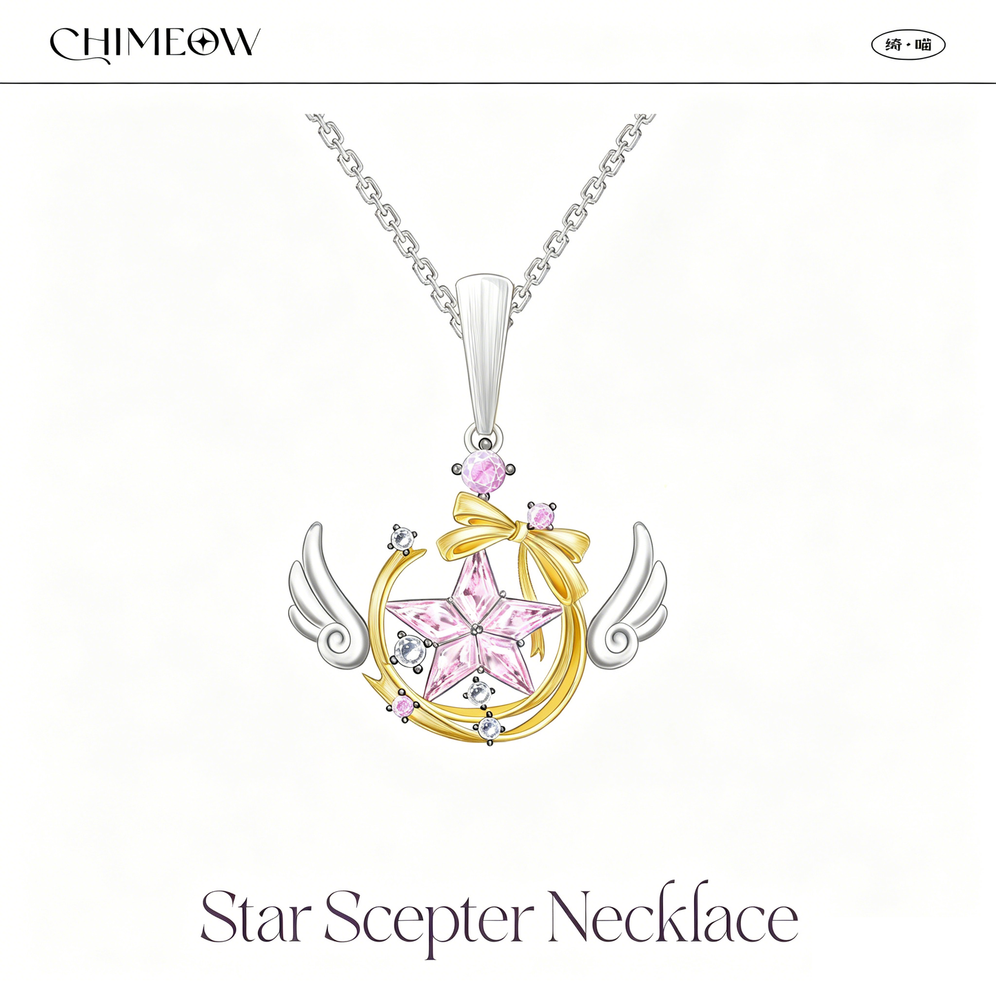 [Pre-order] Chimeow Original Scepter Necklace – 925 Silver with Gold Plating