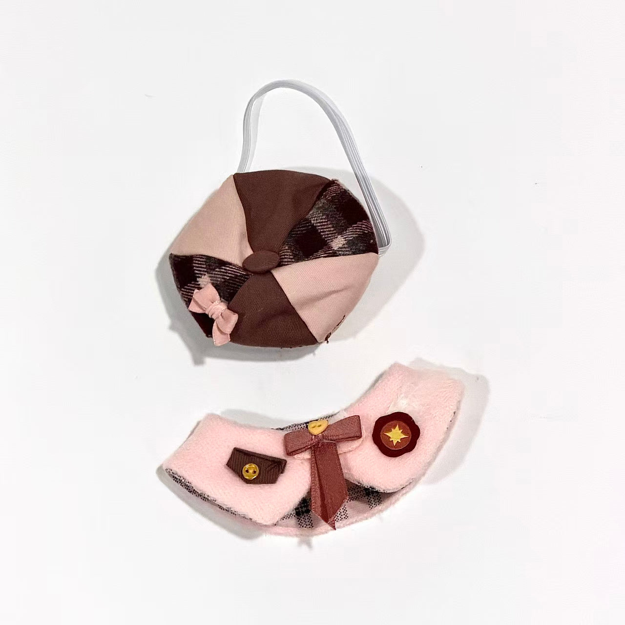 [In-stock]10cm Mini Plushie outfit-Pink Little Detective Outfit