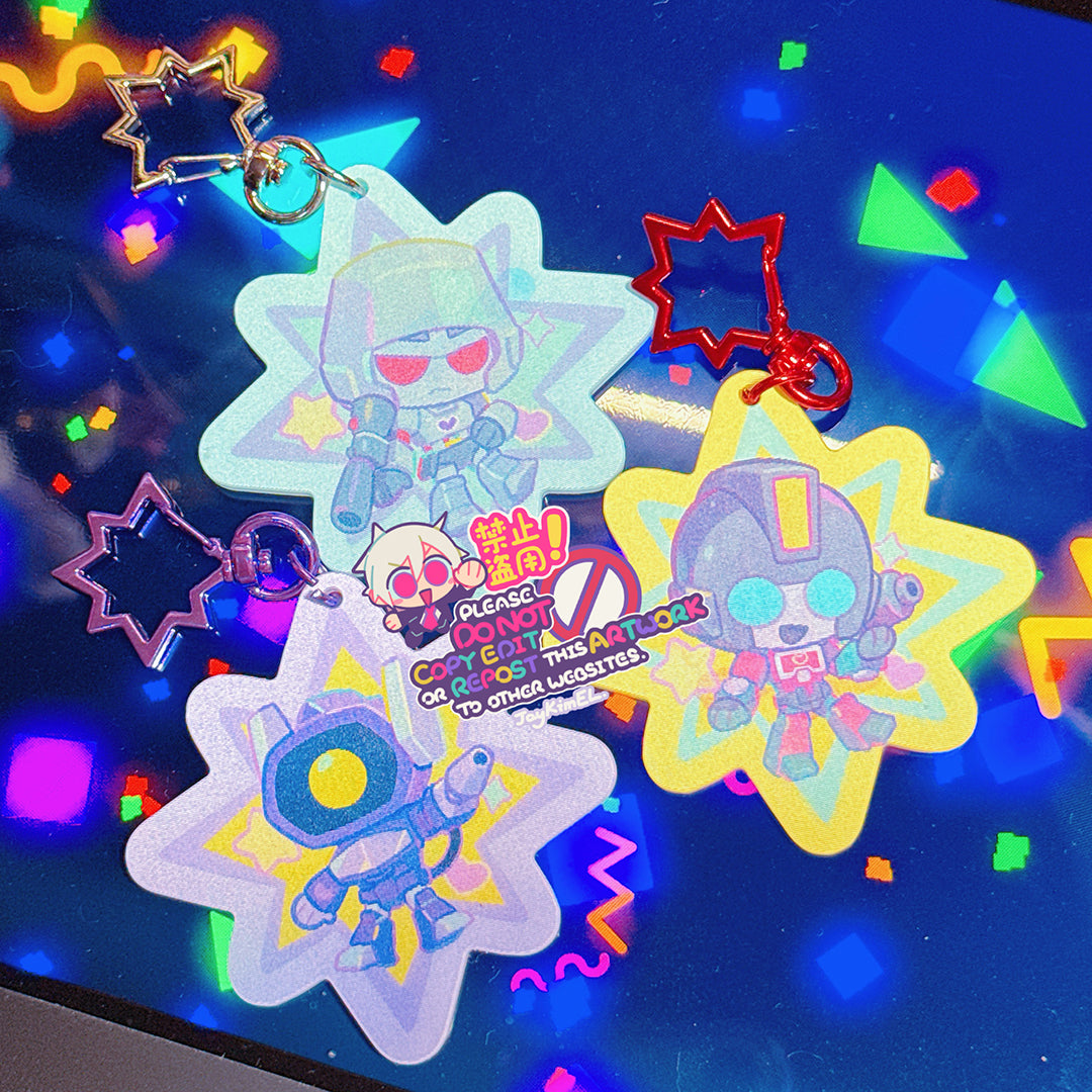 G1 Lenticular Acrylic Charm Megatron Shockwave Perceptor