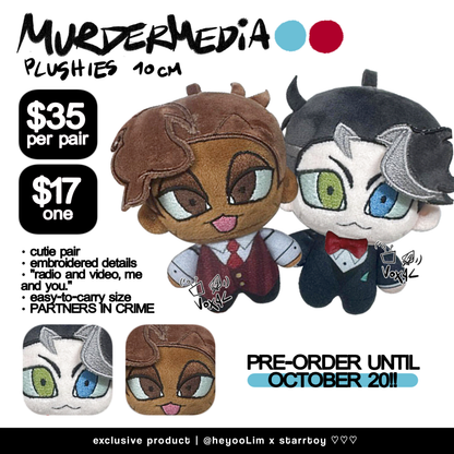 [Pre-order]Alastor/Vincent Murdermedia 10 cm plushies Second Sale