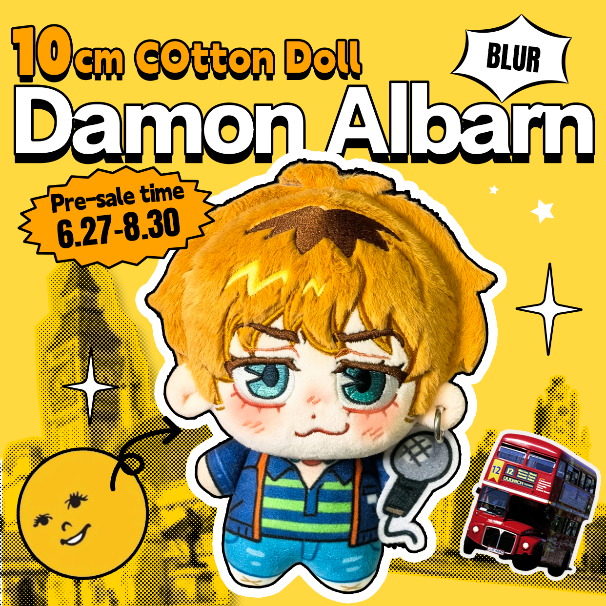 [Pre-order] Damon Albarn 10cm Cotton doll
