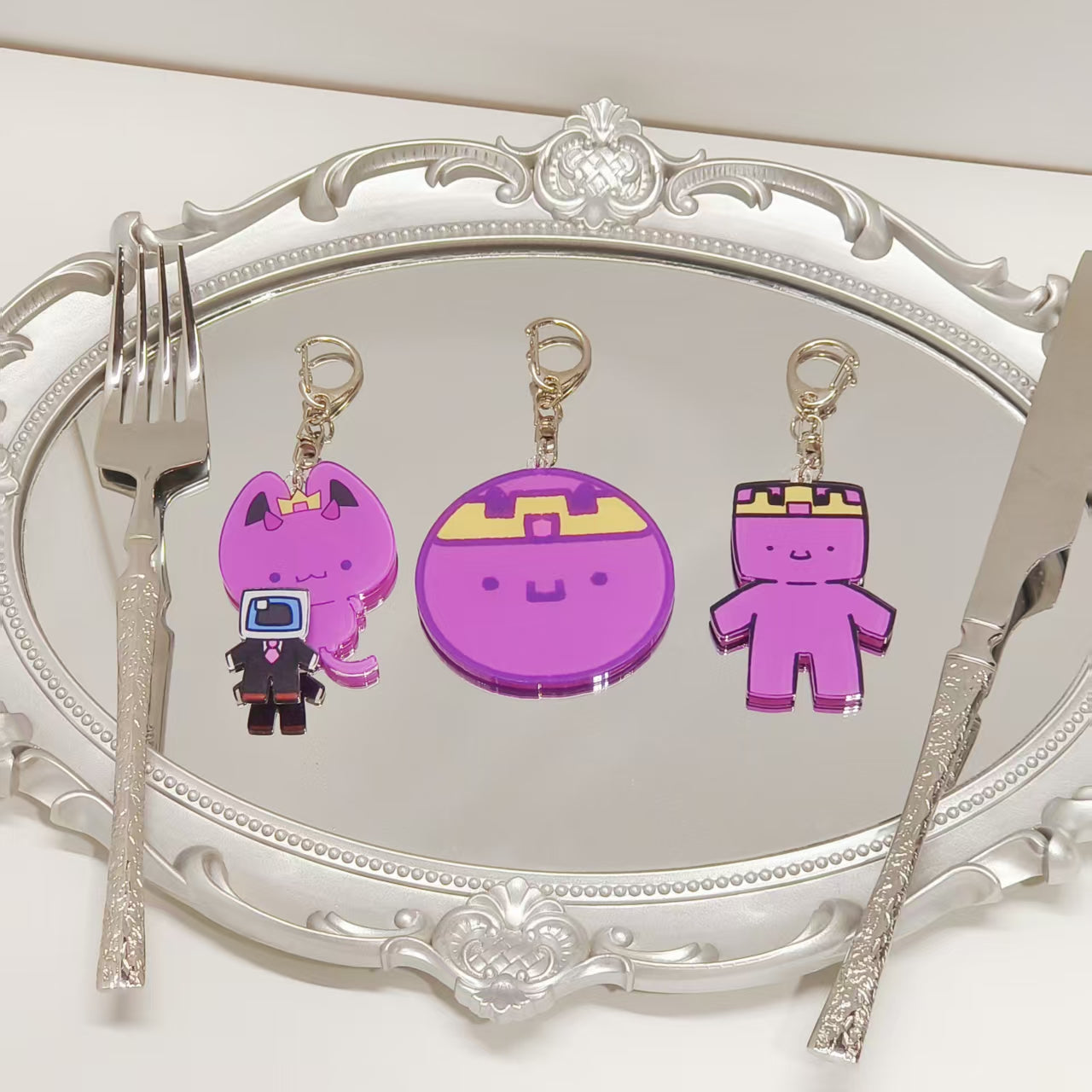 [Pre-order]Magnetic Egg Cookie & Purple Cookie  Plushie Acrylic