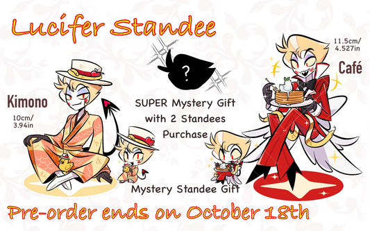 [Pre-order] Kimono/Café Lucifer Standee and Keychain