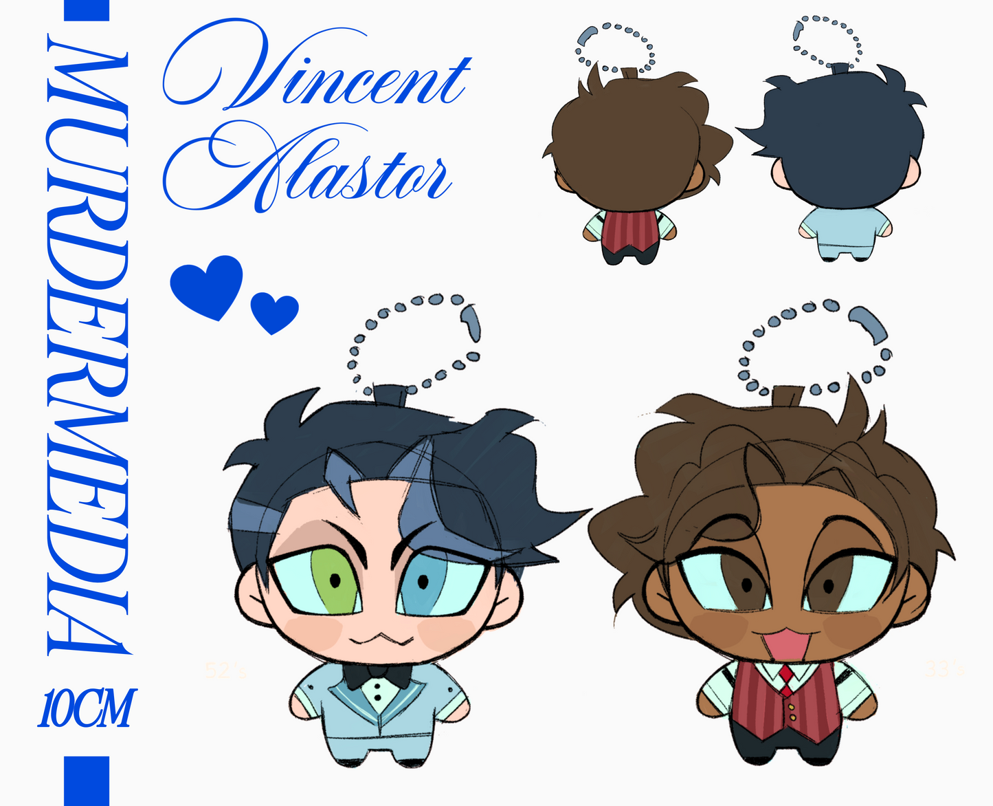 10cm Vincent/Alastor plushies