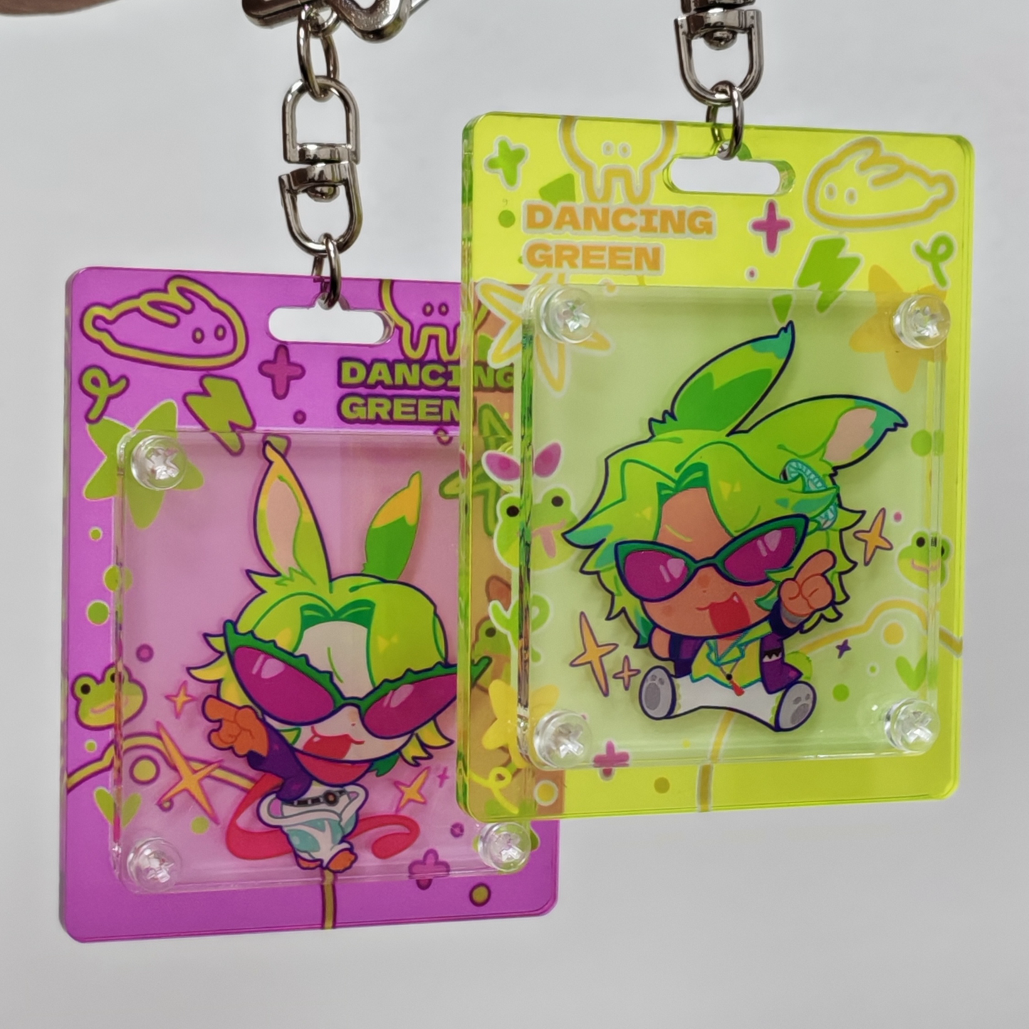 FINALFANTASY XIV FF14 The Arcadion Dancing Green Card-style Acrylic Charm