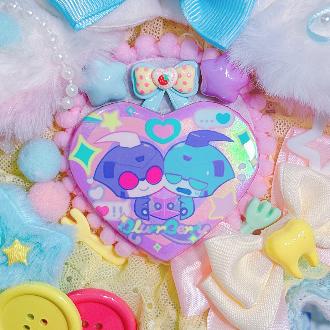 Blurr and SG Blurr Heart-Shaped Badge