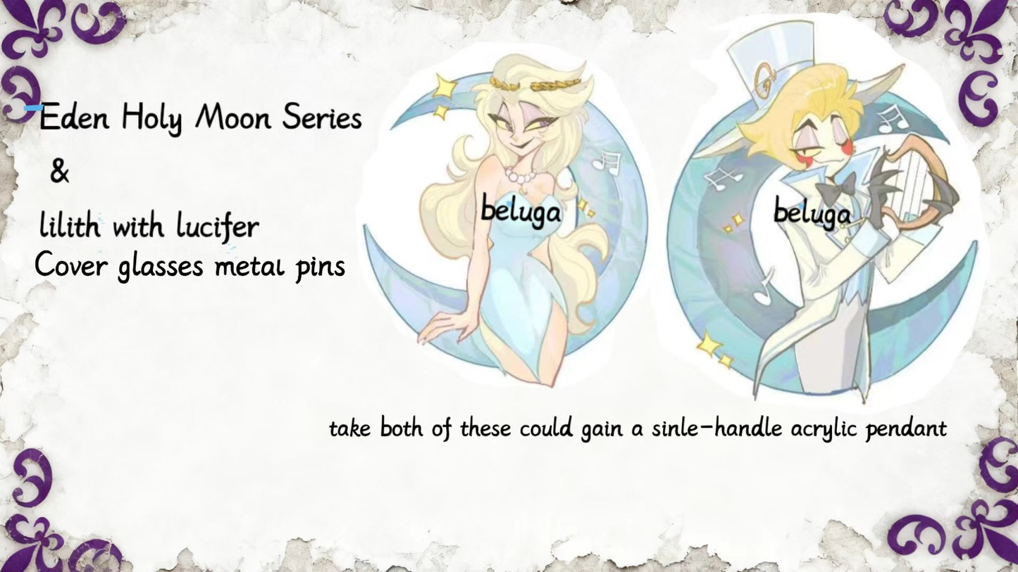 Lilith&Lucifer Cover Glasses Metal Pins