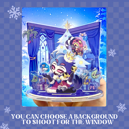 HB-stolitz-gift "Double-Love Badge/RAISED RELIEF CARVED WOOD FRIDGE MAGNET/Acrylic Standee"