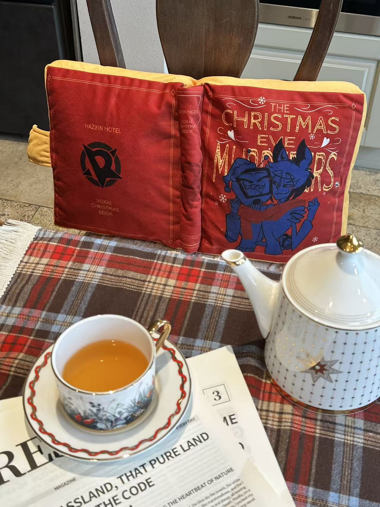 [in-stock] HH- VOX&ALASTOR Furry book-shaped throw pillow