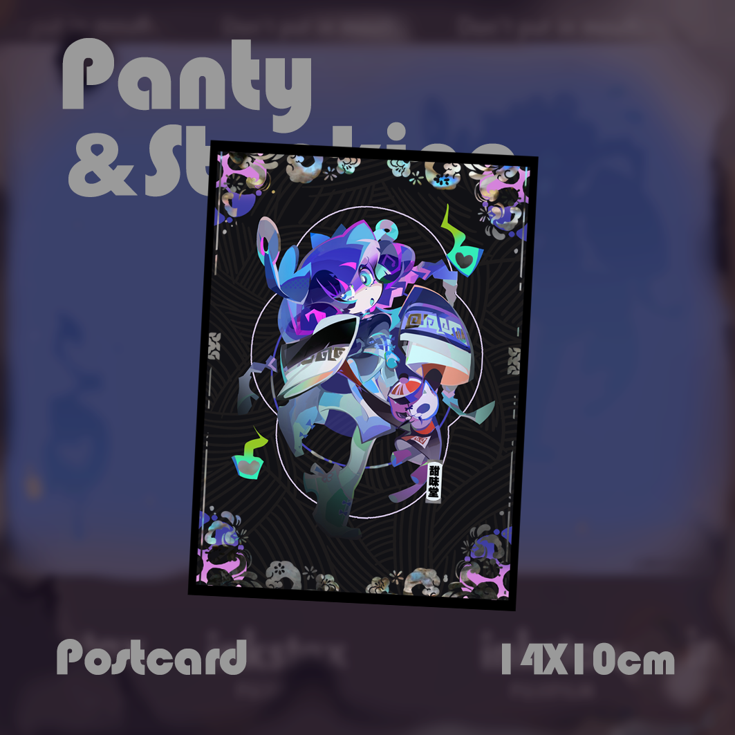 [In-stock]N-PSG Stocking Blue Foil Stamping Postcard