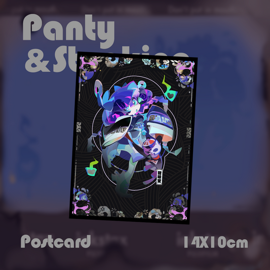 [In-stock]N-PSG Stocking Blue Foil Stamping Postcard