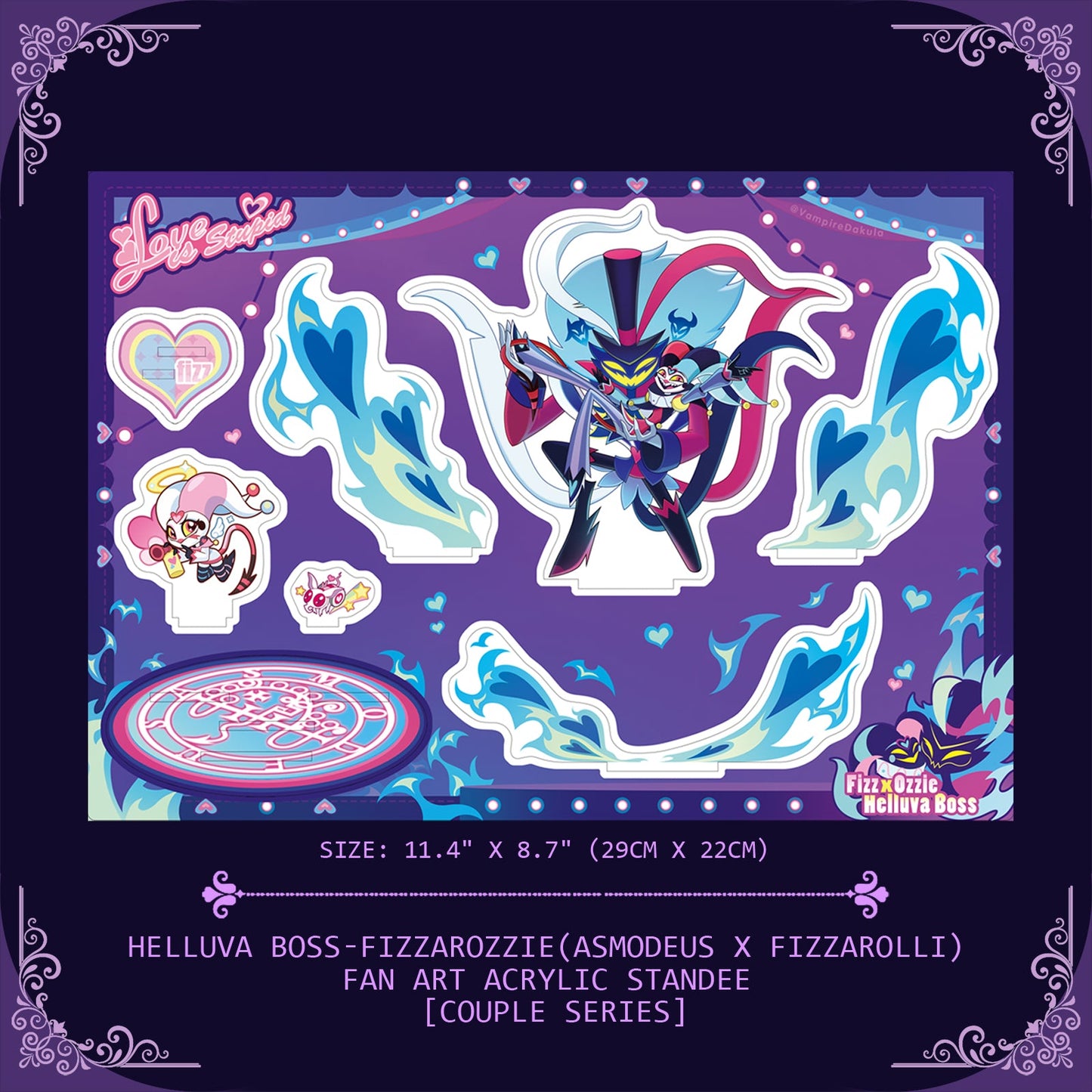 Helluva Boss Fizzarozzie-Fan Art Acrylic Standee-Couple Series