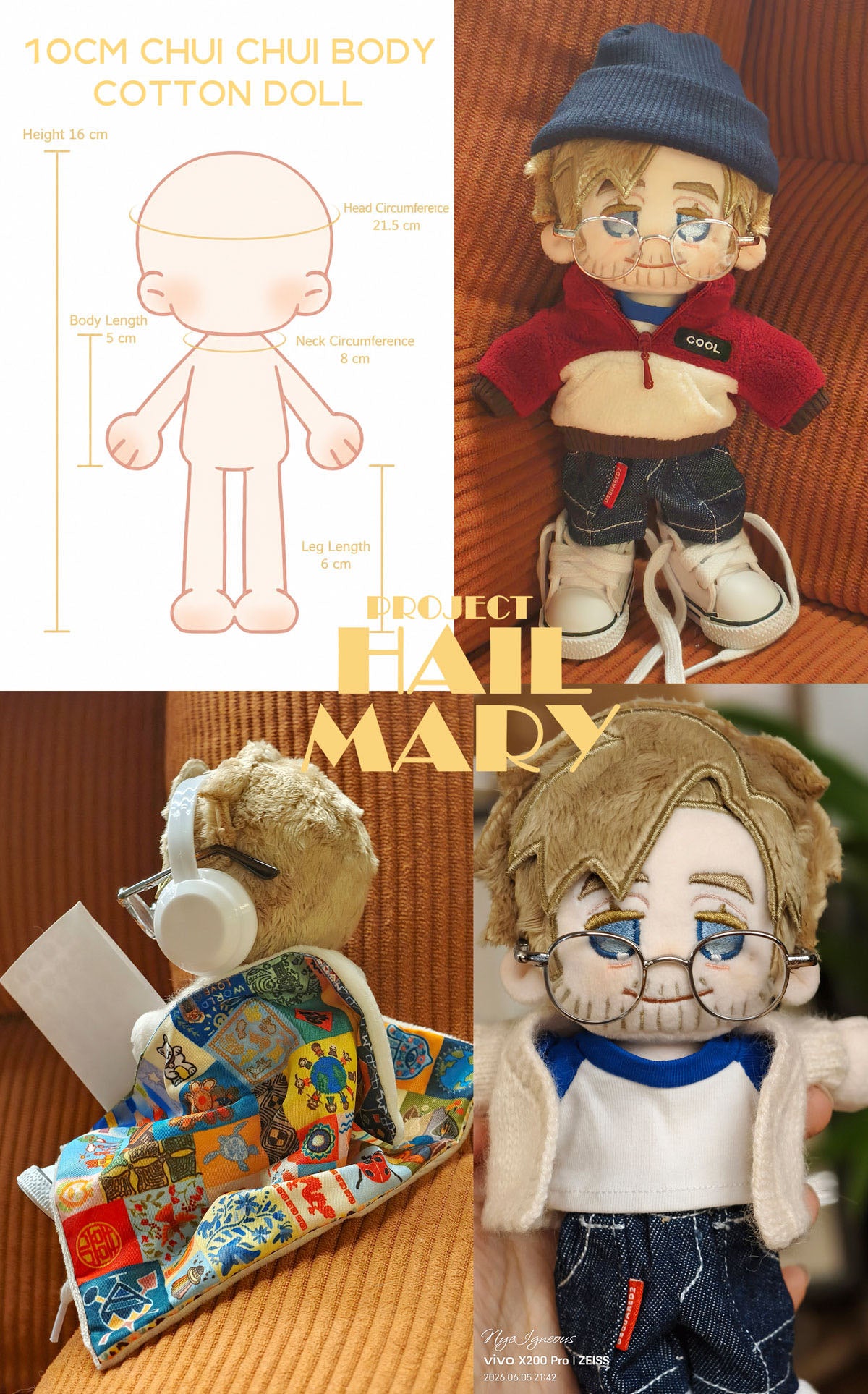 [Pre-order]Ryland Grace 10cm Chui Chui Body Plush Doll