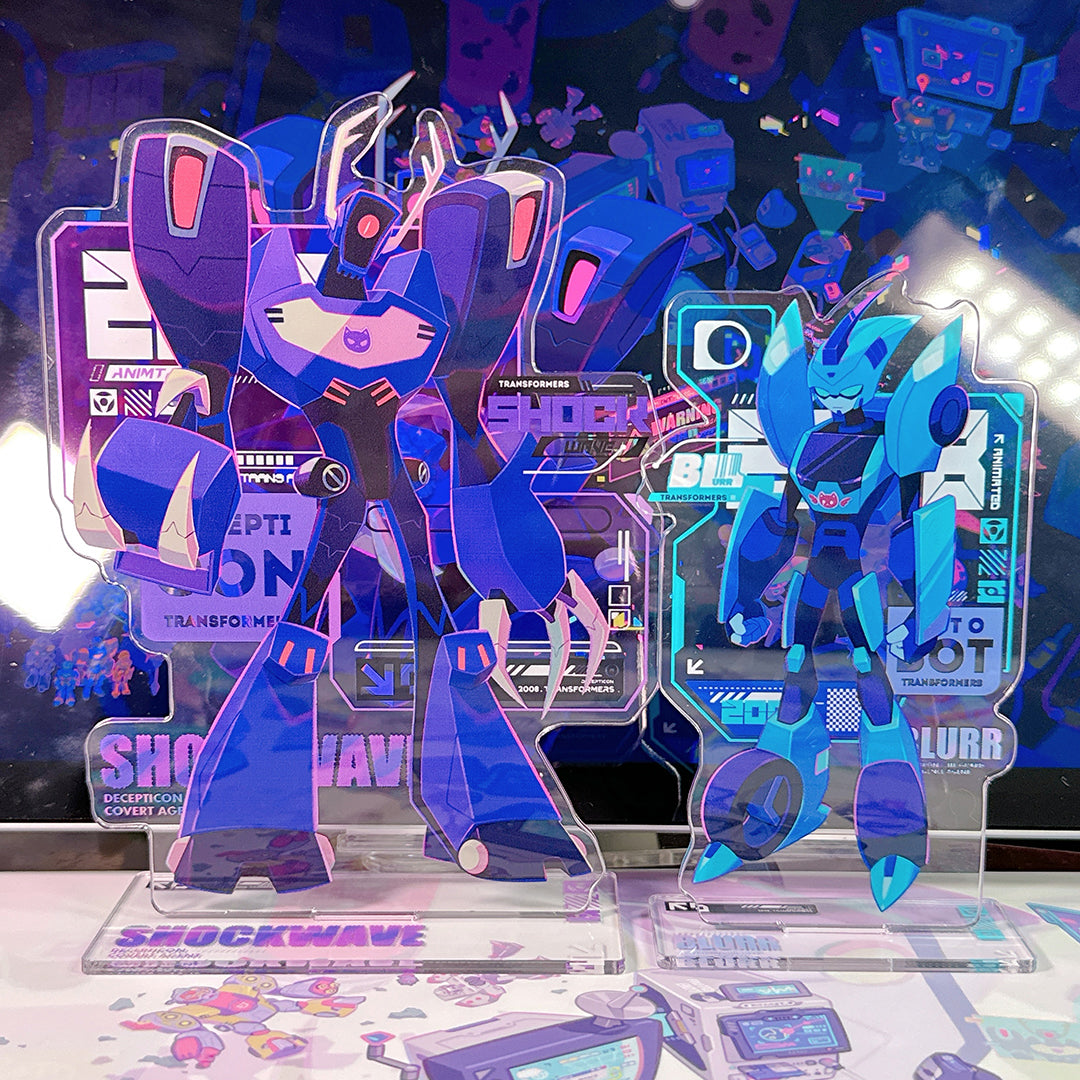 Shockwave and Blurr Acylic Standee