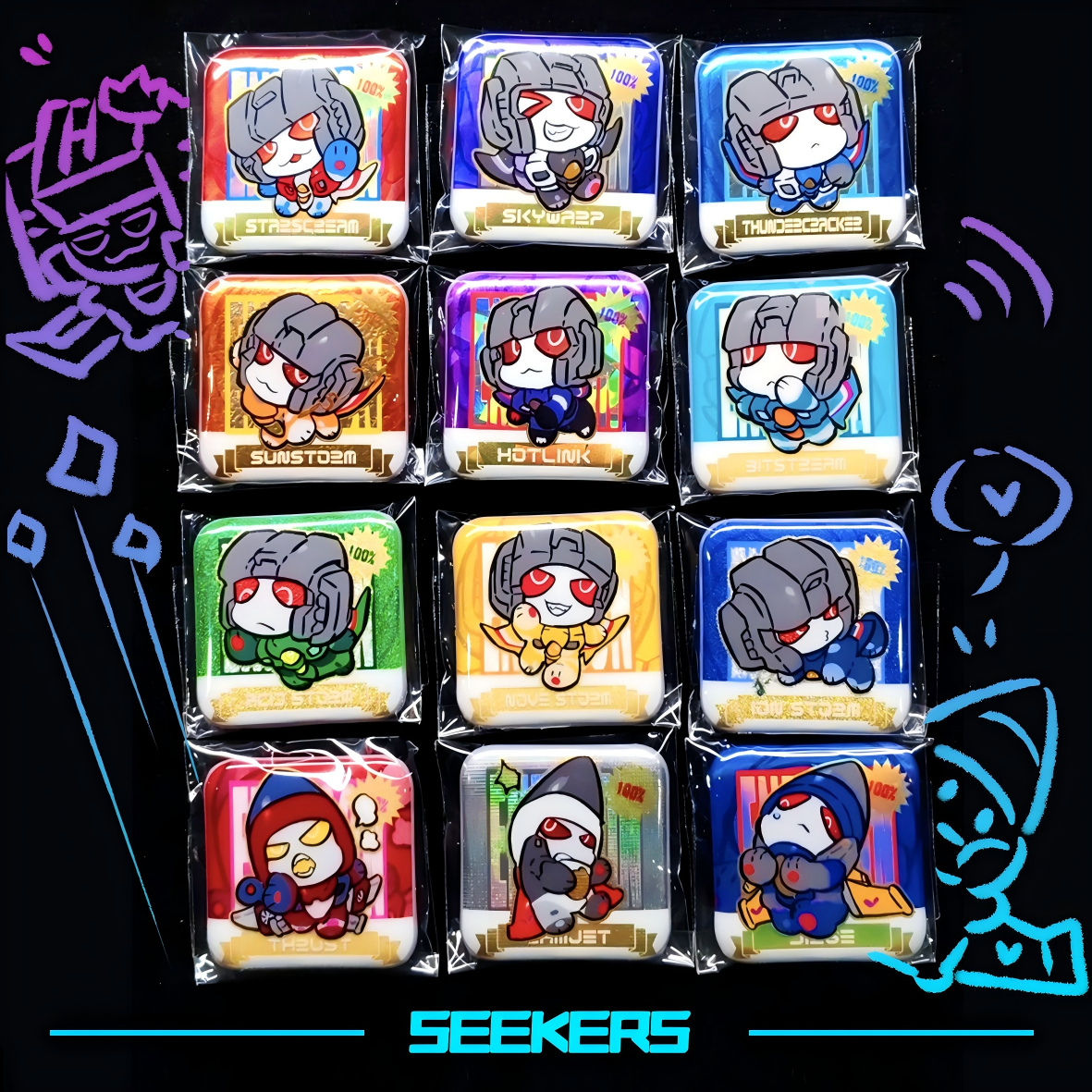 G1 seekers mini double flash Badge set