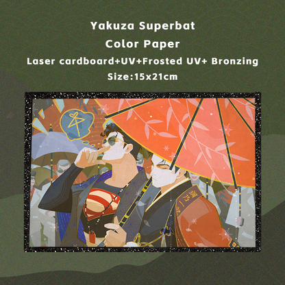 Yakuza Superbat Double-sided Postcard/Hanafuda/Color Paper Set