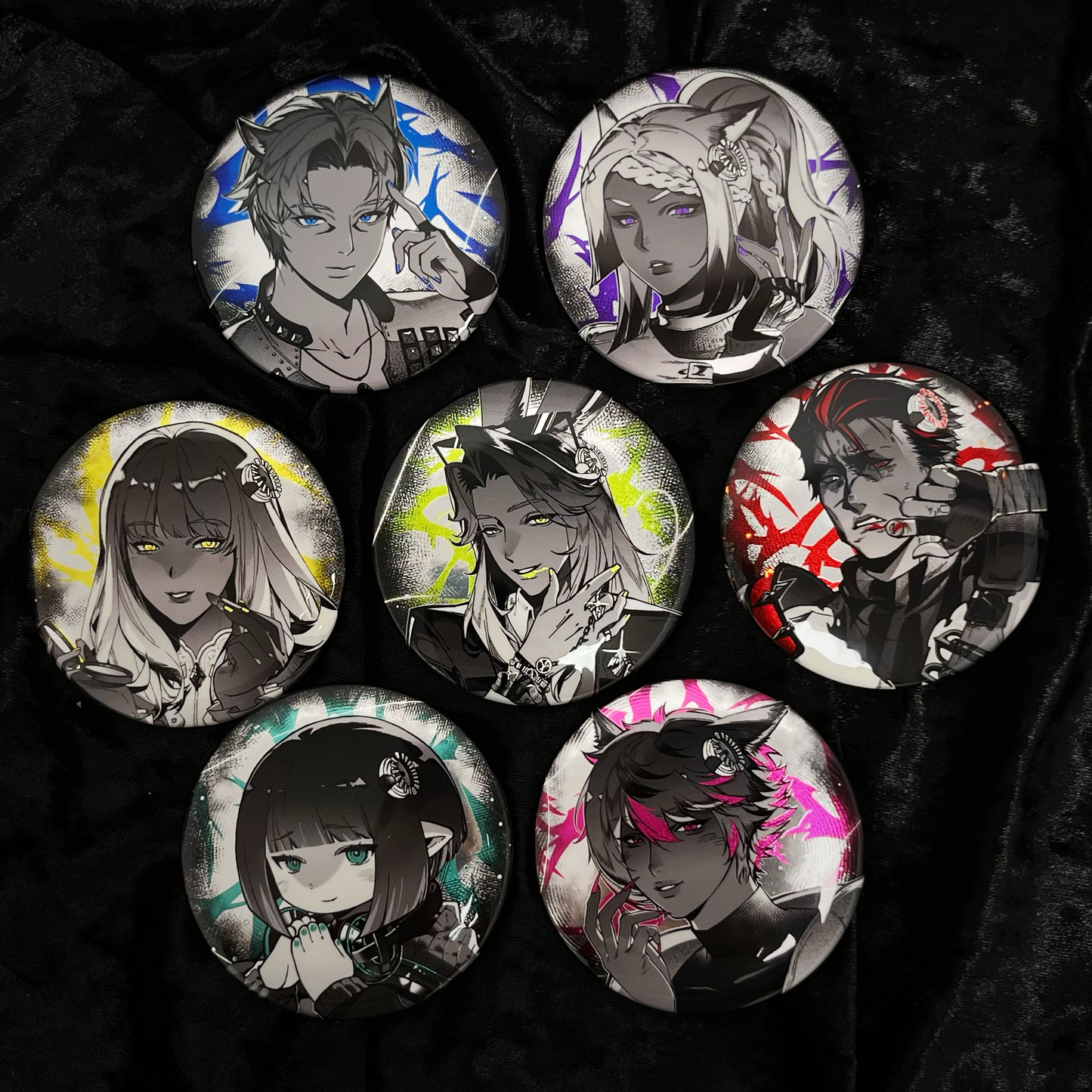 FINALFANTASY XIV FF14 The Arcadion 75mm Double-Sided Holographic Badge